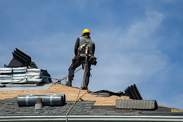 Professional Gutter Installation technician working in Torrington, CT